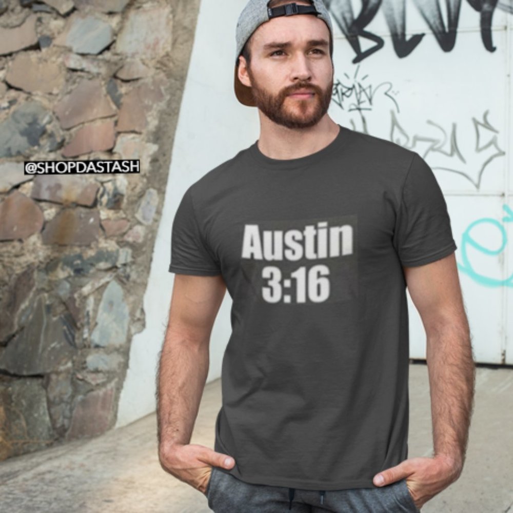 AUSTIN 3:16 STONE COLD STEVE AUSTIN TSHIRT CUSTOM - Picture 2 of 2